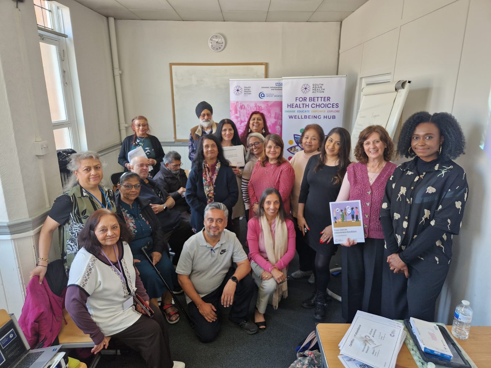 Group of people who attended the CRUK Talk Cancer Workshop