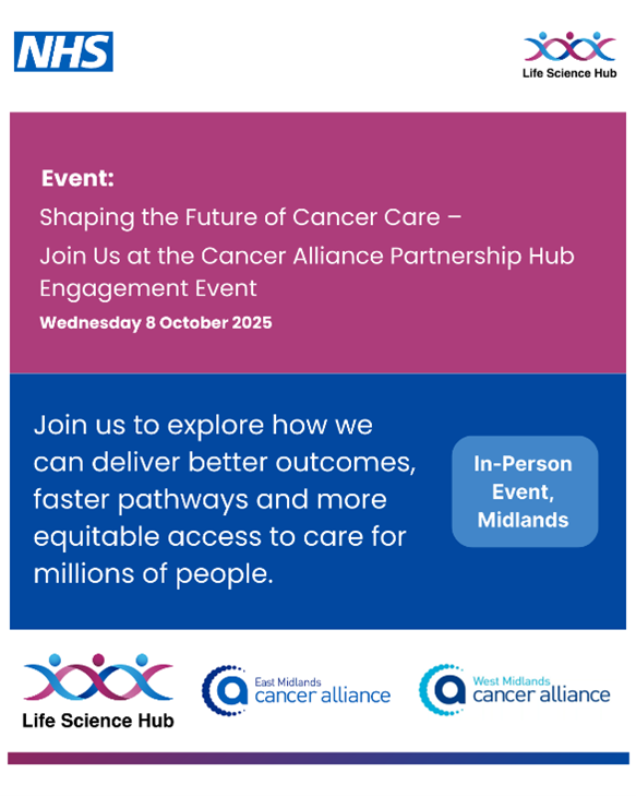 Cancer Alliance Hub Event poster details