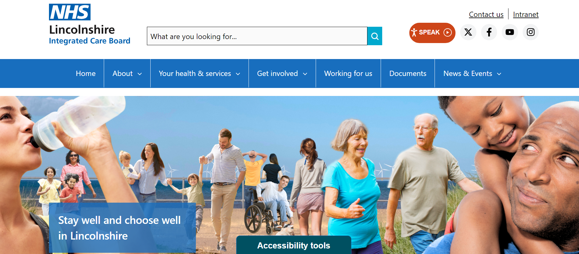 Lincolnshire ICB website screenshot